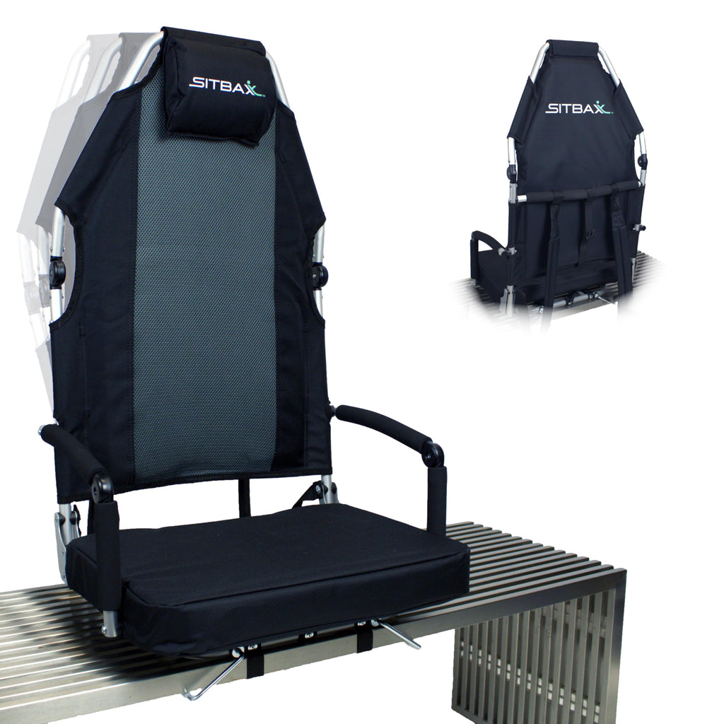 Padded Reclining Stadium Chair with Backpack Straps H248984