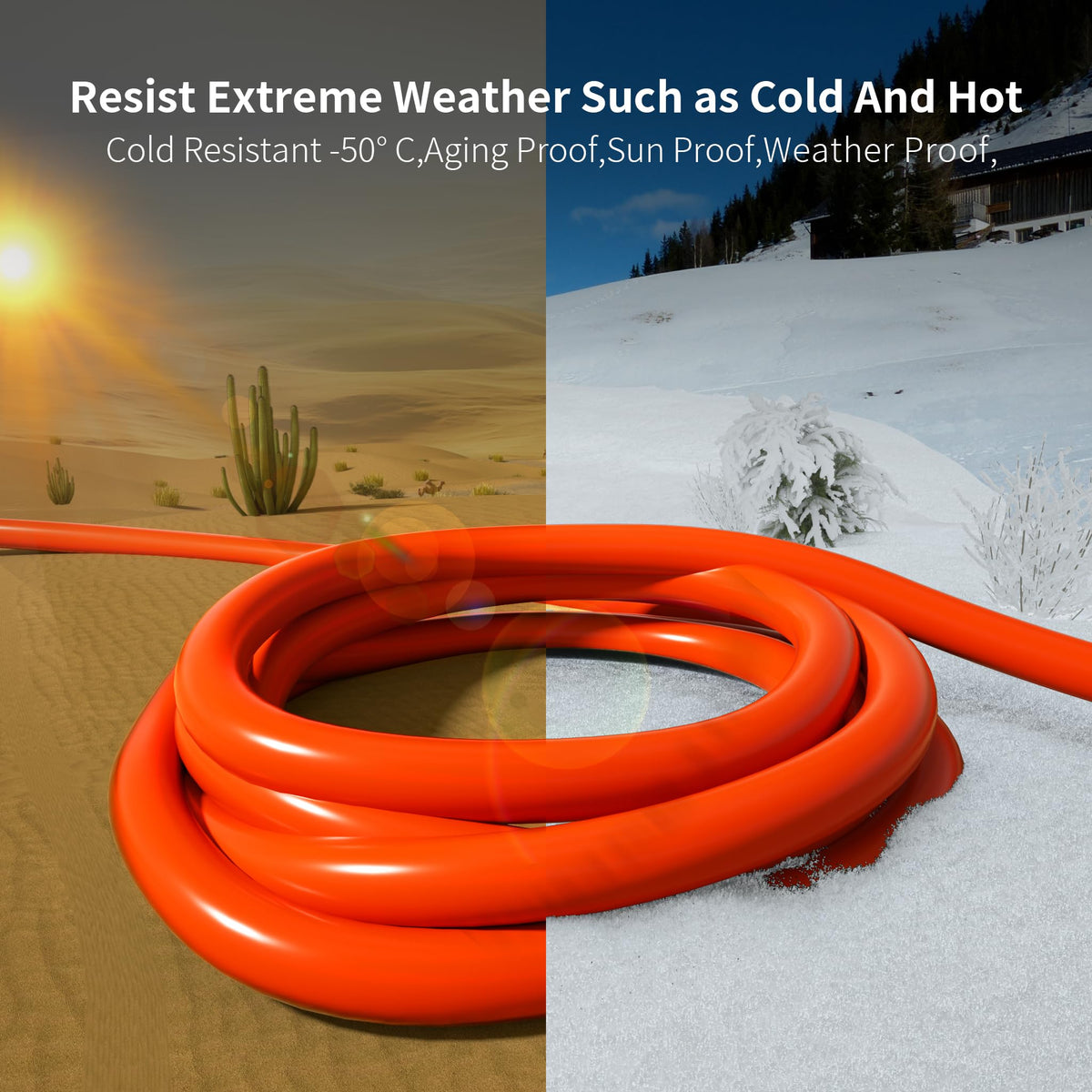 100 FT 16 Gauge Orange Outdoor Extension Cord Q15674