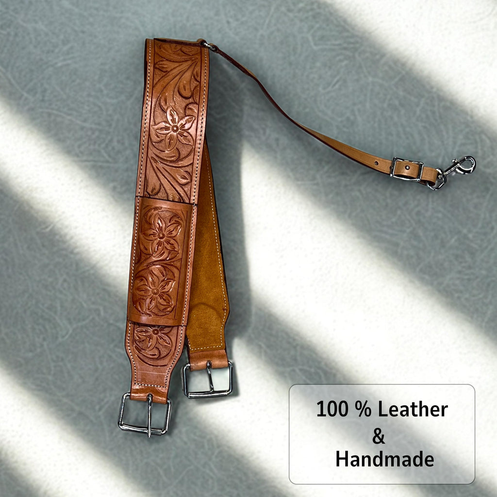 Western Leather Horse Saddle Girth Cinch Belt J378