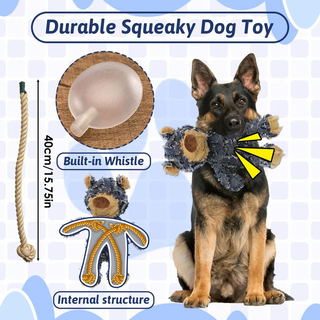 Squeaky Plush Dog Toy F71289