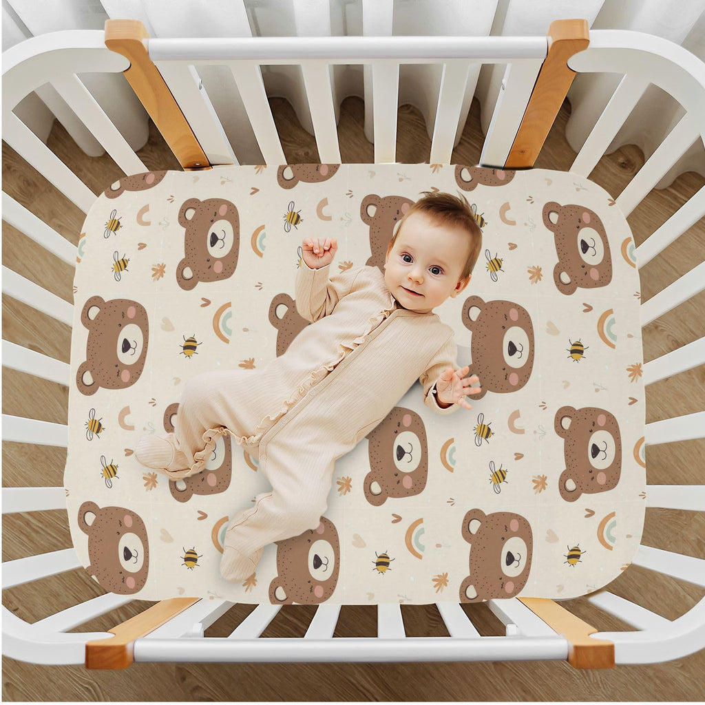 Soft Breathable Microfiber Fitted Crib Sheet Y400458
