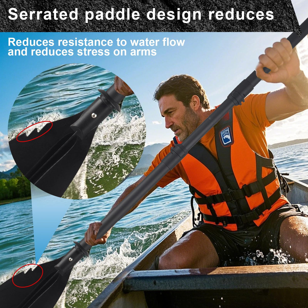 Telescoping Kayak Paddles with Paddle Leash K210