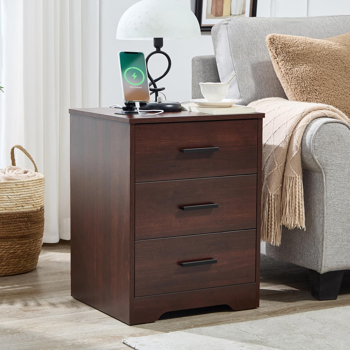 Cherry Wood 3 Drawer Dresser Y54340