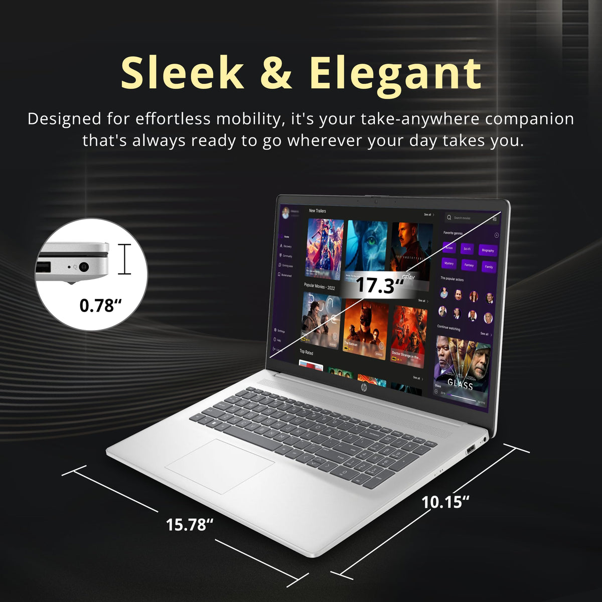 17.3" HD+ Touchscreen Laptop, AMD Ryzen 5, 16GB RAM, 1.5TB Storage, Silver D7477