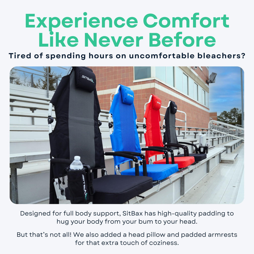 Padded Reclining Stadium Chair with Backpack Straps H248984