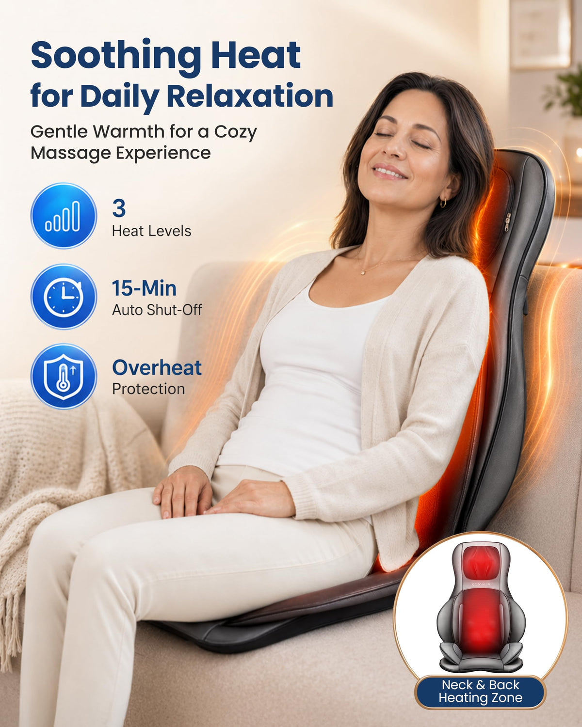 Shiatsu Neck & Back Massager with Heat M3388
