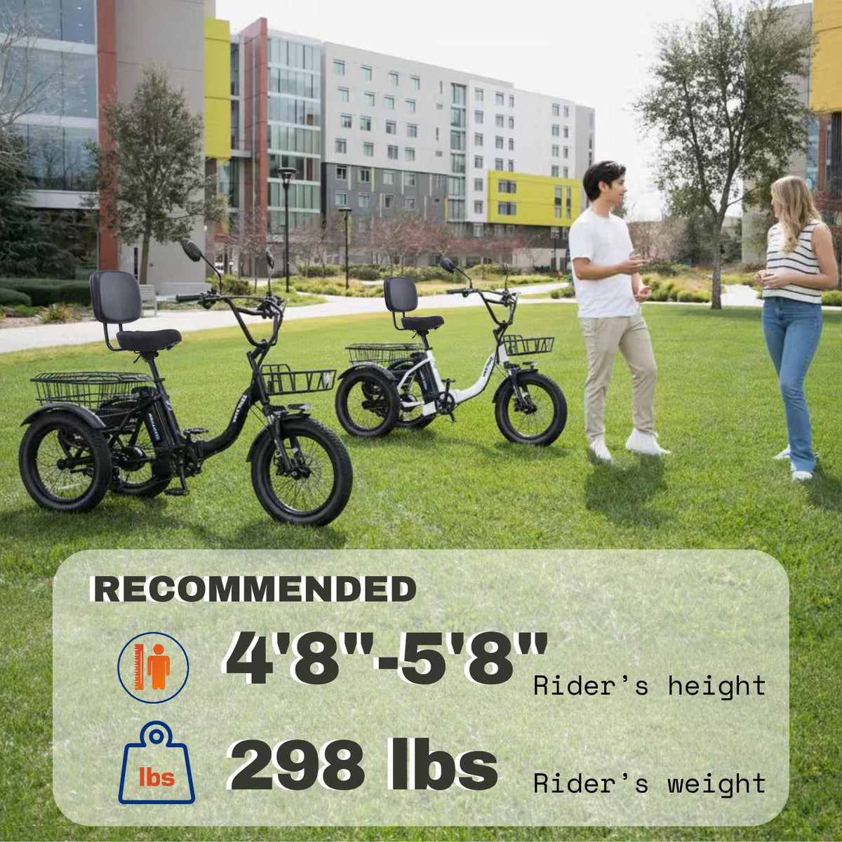 Fat Tire Folding Electric Tricycle W24383