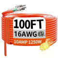 100 FT 16 Gauge Orange Outdoor Extension Cord Q15674
