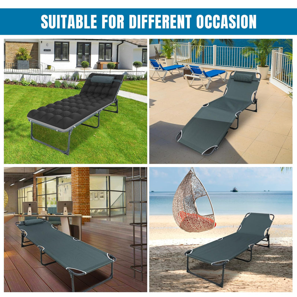 Folding Camping Cot with Mattress O78522
