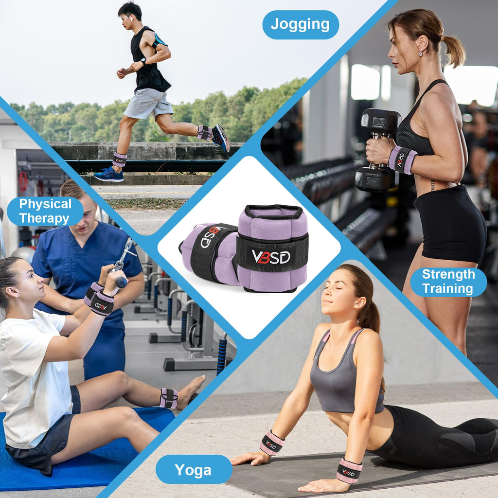 Adjustable Ankle Weights 10lb 1 Pair Lavender H90328
