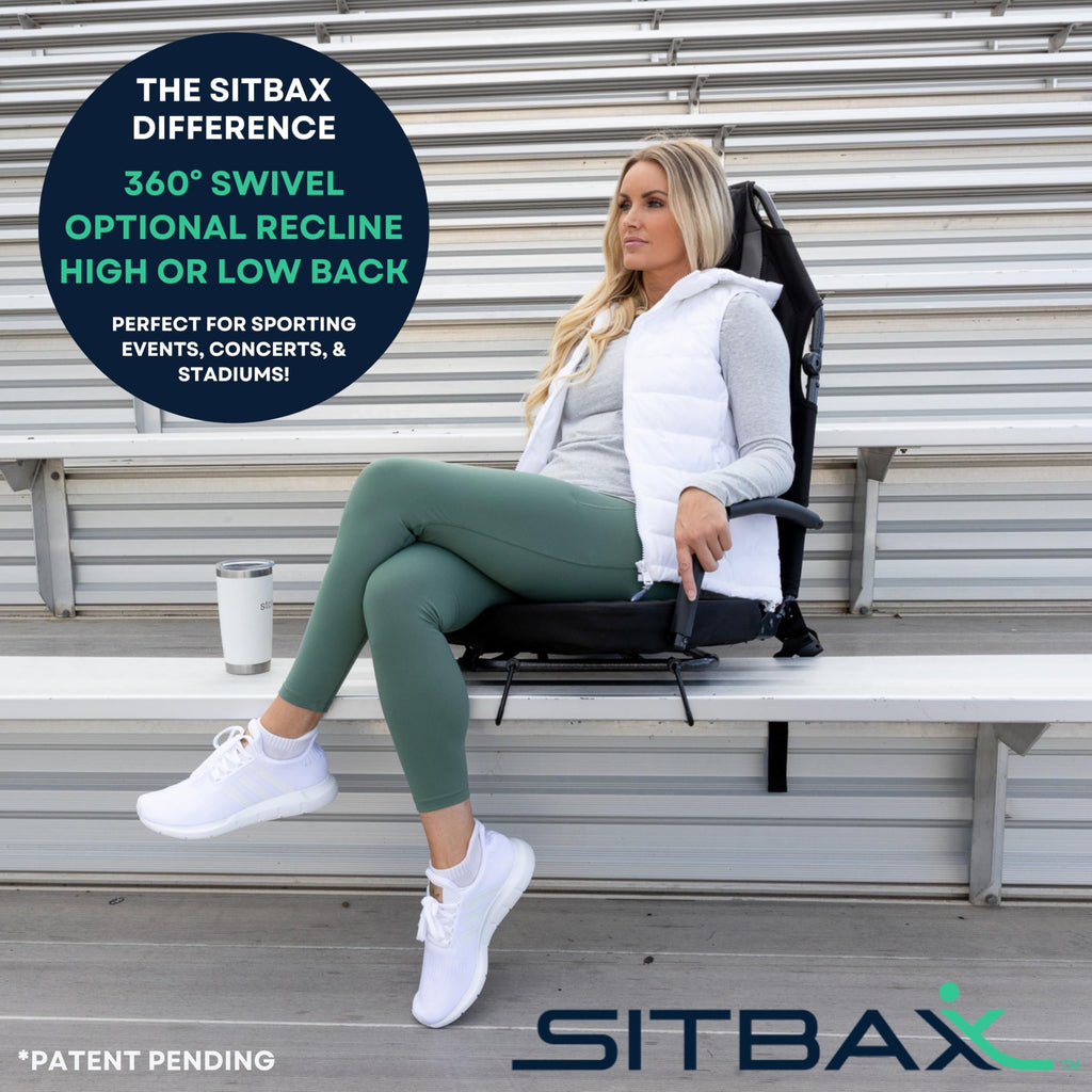 Padded Reclining Stadium Chair with Backpack Straps H248984