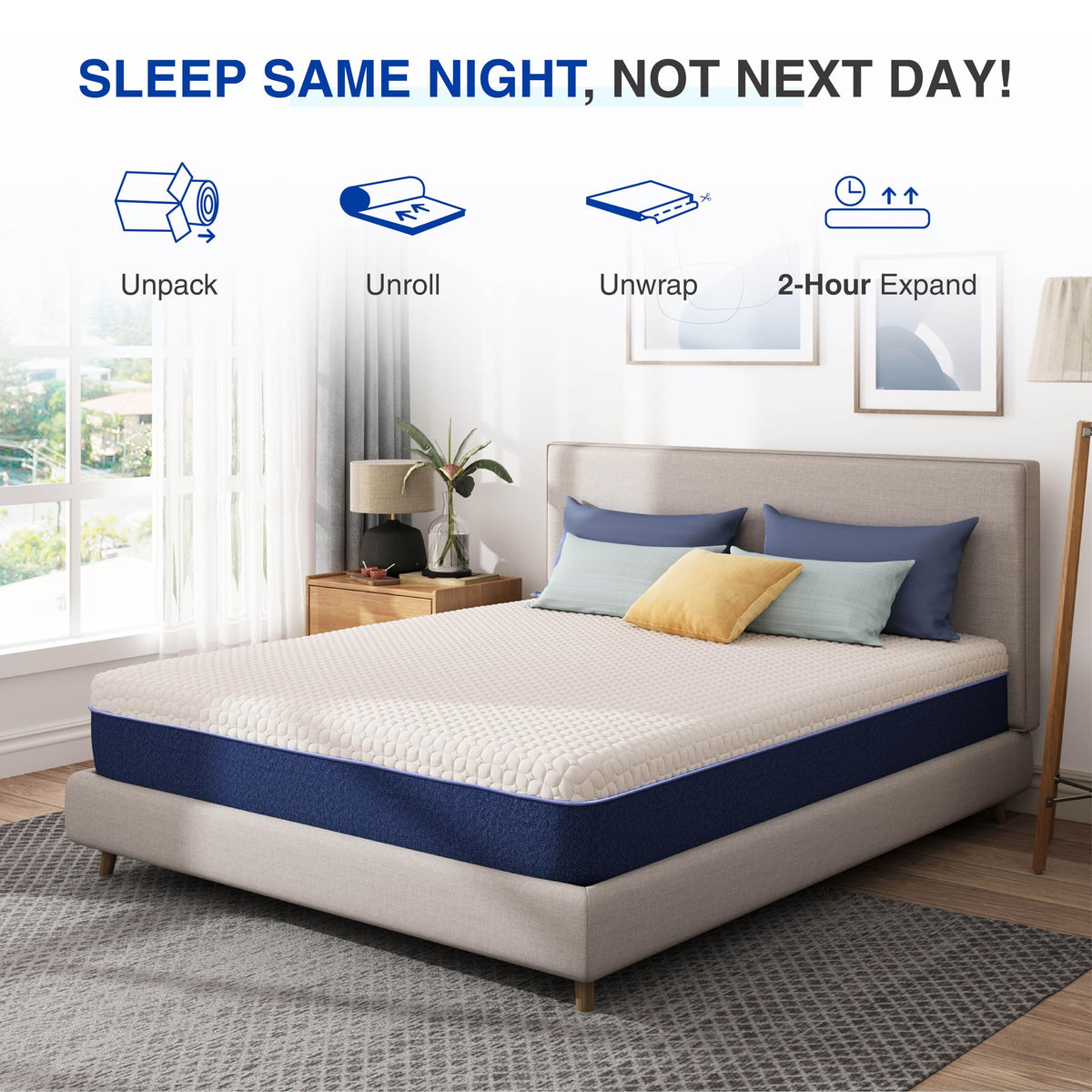 6 Inch Twin Size Gel Memory Foam Mattress C681679