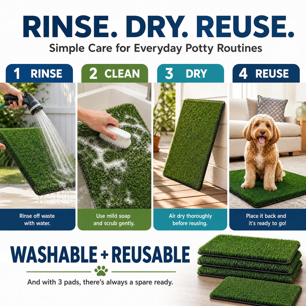 Dog Potty Grass Pads 2 Pack 30 x 20 in Replacement Turf K682