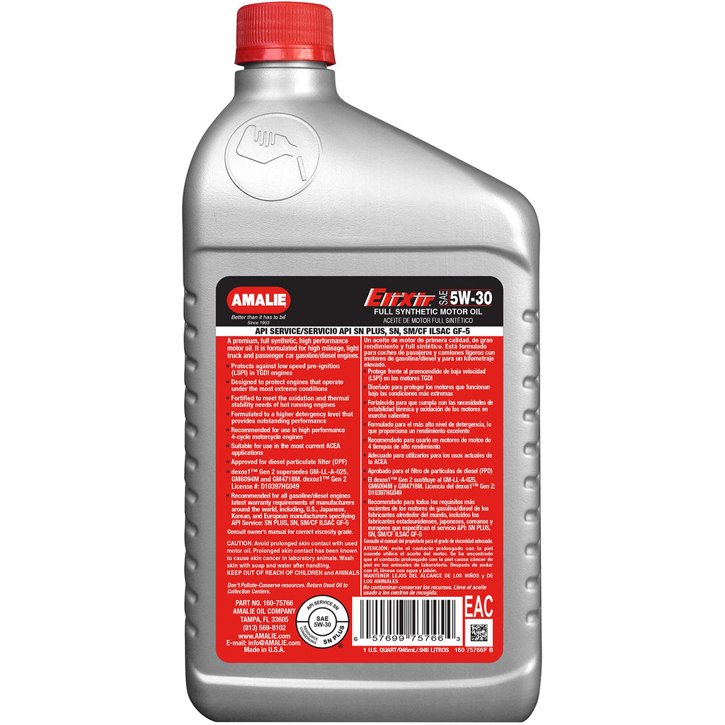Full Synthetic 5W-30 Motor Oil 1 Quart Pack of 12 O7805