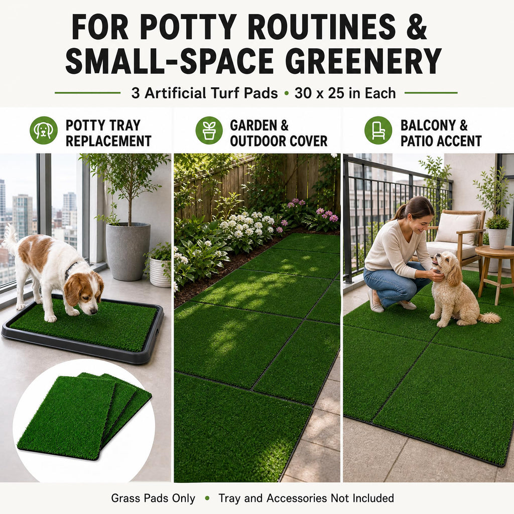Dog Potty Grass Pads 2 Pack 30 x 20 in Replacement Turf K682