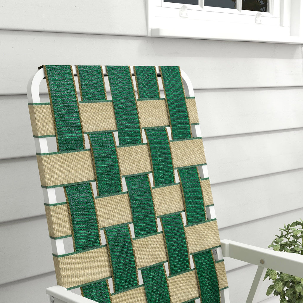 Folding Lawn Chairs Set of 2 with Armrests L3210