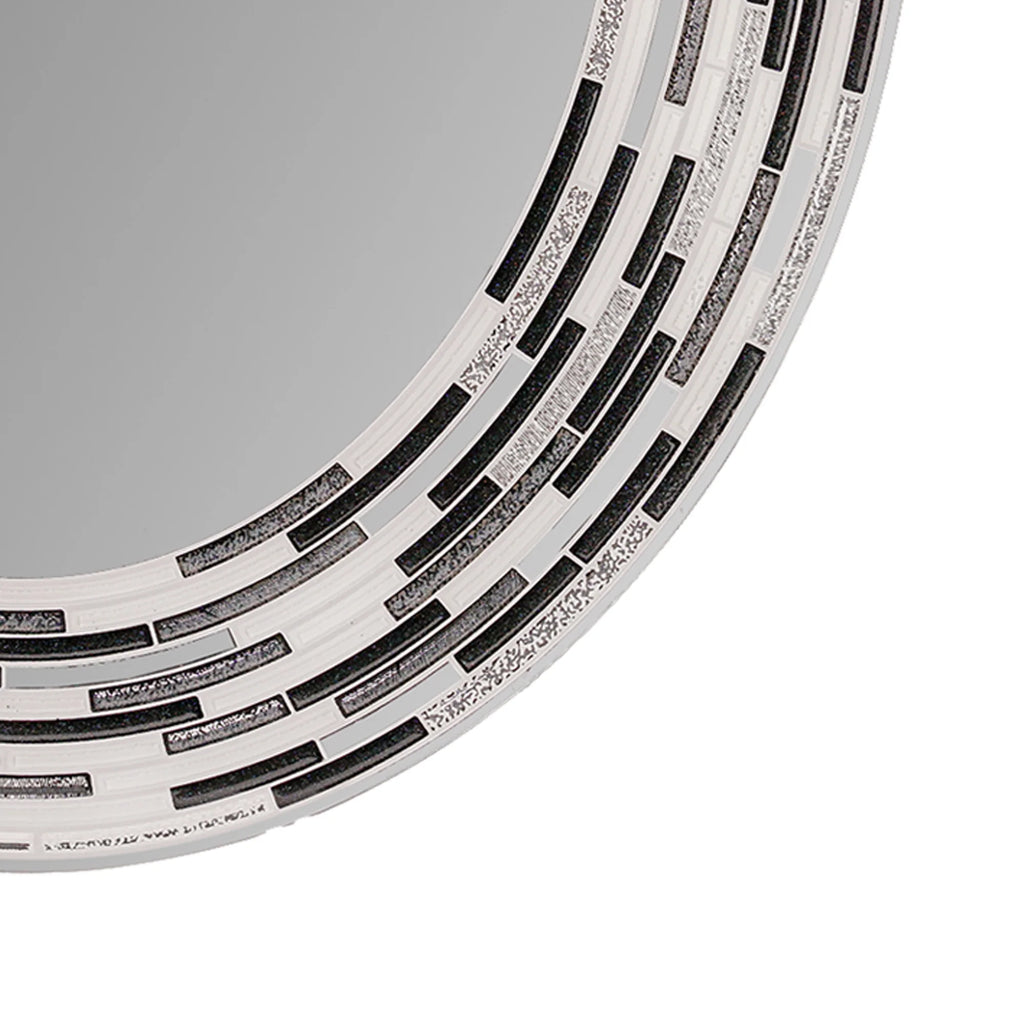 Charcoal Framed Oval Wall Vanity Mirror 23" x 29" W700555